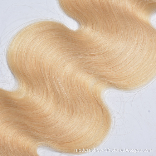 Cuticle Aligned Blond 613 Brazilian Virgin Hair Body Wave Human Hair 2/3 Bundles Machine Hair Weave Remy Stock within 24 Hours